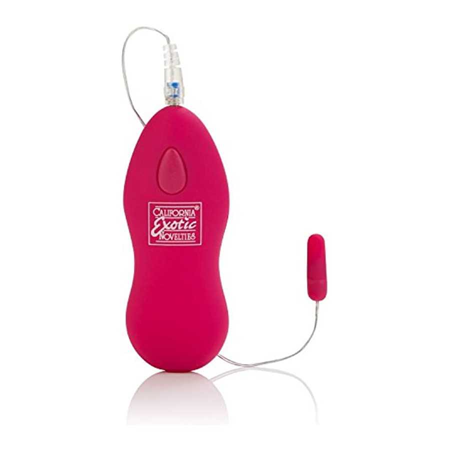 CalExotics Whisper Micro Bullet – Self Heating Wired Pocket Bullet Vibrator - Remote Control Sex Toys for Couples - Adult Egg Ma