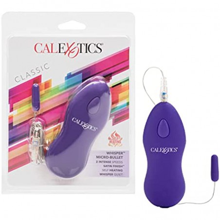  Whisper Micro Bullet – Self Heating Wired Pocket Bullet Vibrator - Remote Control Sex Toys for Couples - Adult Egg Ma