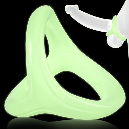 Silicone Penis Ring for Men, Adorime 3 in 1 Ultra Soft Stretchy Cock Ring Penis Enlargers, Sex Toy for Men, Black