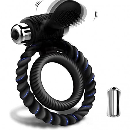 Sex Toy for Men Couple Vibrator Vibrating Cock Ring- Sex Toys for Men Vibrator Adjustable Penis Rings with Bullet Vibrator, Cafatop Rabbit G spot Clitoral Vibrator for Mens Sexual, Male Adult Sex Toy