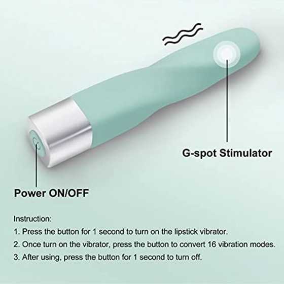Bullet Vibrator Threaded Lipstick 16 Vibration Modes for Precision Clitoral Stimulation, Sex Toys for Women Discreet Rechargeabl