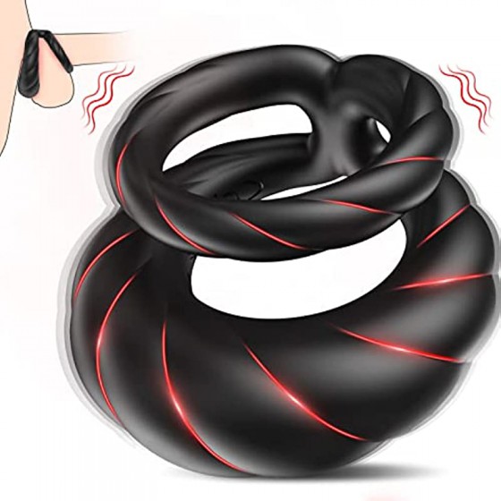 Vibrating Cock Ring, Double...