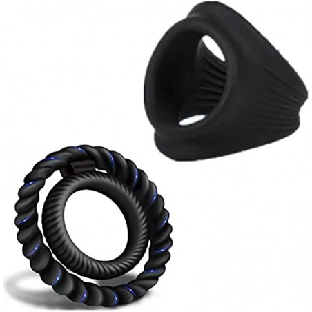 Silicone Penis Rings Set Cock Rings for Men Erection Longer Lasting Stronger, Male Soft Stretchy Penis Enlargers Erect Support Ring Adult Sex Toys for Men and Couples