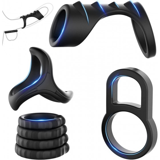 Silicone Penis Rings Set,...