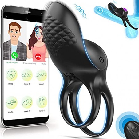 Vibrating Cock Ring, Silicone Penis Ring for Men Clitoral Couple Vibrator with 9 Vibrating Modes, Dreamyslut Adult Sex Toys for Couples with APP & Remote Control