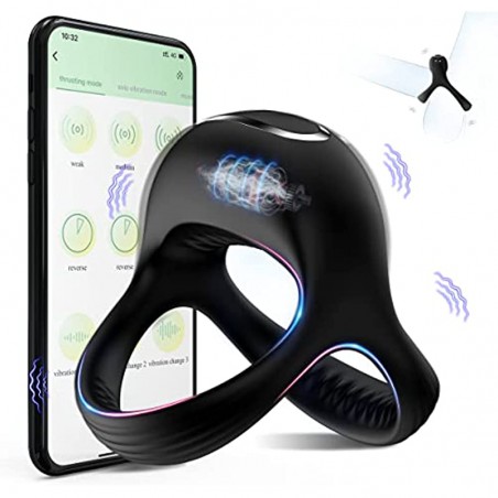 Vibrating Cock Ring Penis Ring Vibrator 10 Vibration Modes & USB Rechargeable， Silicone Adult Sex Toy for， Sex Toy for Man and Couple PlayModes for Clitoris & Testicles