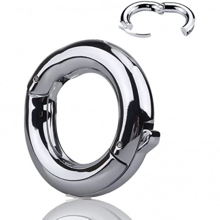 Stainless Steel Penis Ring,Sex Toys Male Cockring Penis Loop,Penis Rings,Male Enhancer Ring Ball,Wearable Adjustable Man Ball Stretcher,Penis Stretcher,5 Size Adjustable 40mm/42mm/45mm/47mm/50mm,180g