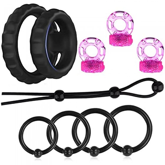 9Pcs Silicone Penis Ring ,...