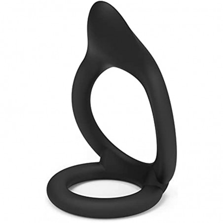 Silicone Cock Ring for Men Pleasure, Penis Rings for Male Enhancement Testicles 2 in 1 Ultra Soft Stretchy Erection Ring for Penis Men Toys