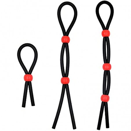 Adjustable Cock Ring Set Love Rings Basic Penis Ring Sex Toys,3 pcs Rope Ring,Silicone Delay Resistance Penis Exercise Ring/Sports Ring,Adult Sex & Games Ring Penis Cock Ring for Man or Couples