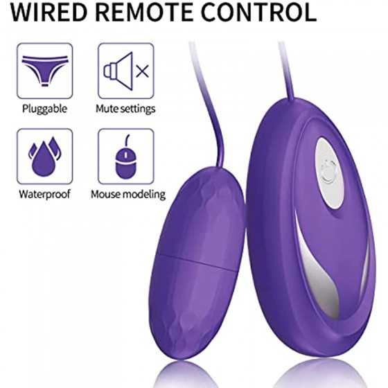 Bullet Vibrator with Mouse Remote Control for G-Spot Stimulation,Wire Vibrating Eggs,Wearable Love Balls with Multi Vibration Pa