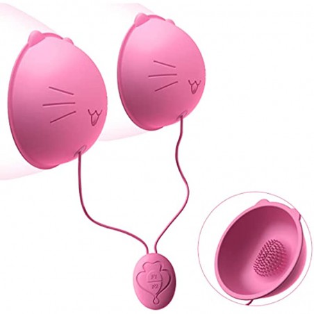Toy Vibrator, Vibrating Nipple Clamps Sucking Stimulator Massager with 10 Powerful Vibration，Rechargeable Adult Sex Toys for Women Couples Pleasure