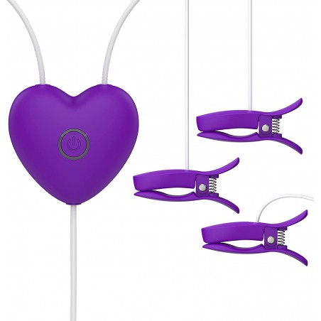 UTIMI Nipple Clamp Vibrators Clitoral Clamps Nipple Clip Clitoris Clamps with 3 Vibrations 7 Modes Adult Toys for Women