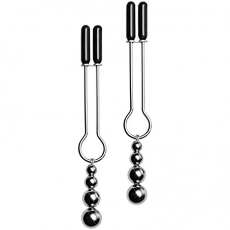 Master Series Adorn Triple Bead Nipple Clamp Set