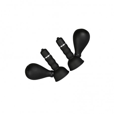 Sanyam Electric Vibrating Nipple Sucker Breast Massager Silicone Breast Pump for Women Pleasure Couple Funny 2 Pcs, Transparent, 8.4X3.5cm