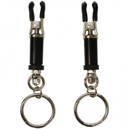 Master Series Bondage Ring Barrel Nipple Clamps