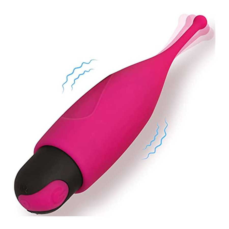 High Frequency G spot Clitoral Bullet Vibrator Soft Head Clit Stimulator for Quick Orgasm Nipples Vaginal Stimulation Waterproof