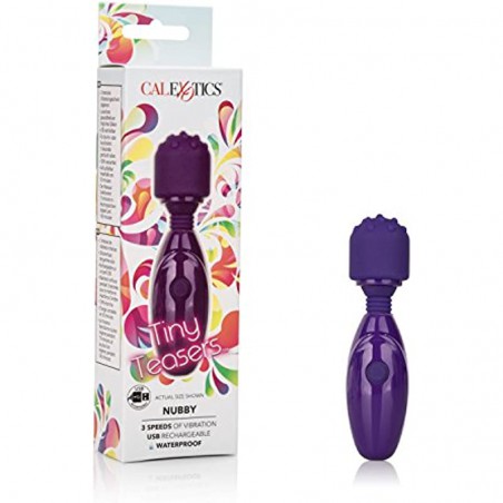  Tiny Teasers Nubby - Waterproof Bullet Vibrator with Removable Tip - Adult Toys for Couples - Pocket Vibrator with Nu