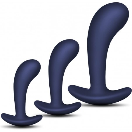 Butt Plug Trainer Kit for Comfortable Long-Term Wear, Pack of 3 Silicone Anal Plugs Training Set with Flared Base Prostate Sex Toys for Beginners Advanced Users