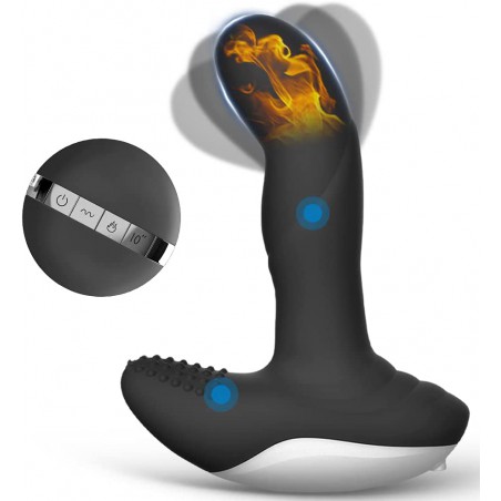 Wiggle Motion Prostate Massager Anal Plug, Aumood Vibrating Male Anal Sex Toys for Men Women Couples Adult Sex Pleasure, Remote Control Anal Toy Vibrator Stimulator Butt Plug for P spot & G spot Play