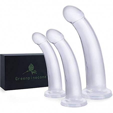 Anal Butt Plug Trainer Kit, Anal Training Set, 3 Sizes Anal Plugs Training Simple Dildos Set with Strong Suction Cup Base Anal Prostate Vaginal G-Spot Sex Toys for Beginners to Advanced Users