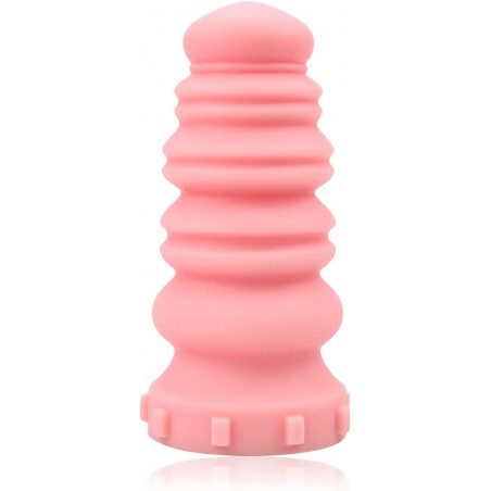  Macaron Tower Anal Plug, G-Spot Anal Plug Liquid Silicone Butt Plug Anal Sex Toys with Strong Suction Base Orgasm Masturbator for Men Women Couples (Coral Pink) (XL)