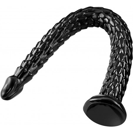 Super Long Anal ES Plug, 22.83" Big Snake Butt Plug G spot Prostate Massage Sex Toys for Men,Women,Black