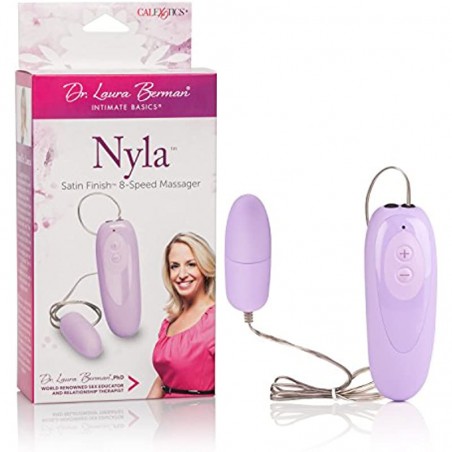  Laura Berman Intimate Basics Nyla - 8-Speed Bullet Vibrator - Pocket Adult Toys for Couples - Wired Vibe Egg Massager - Purp