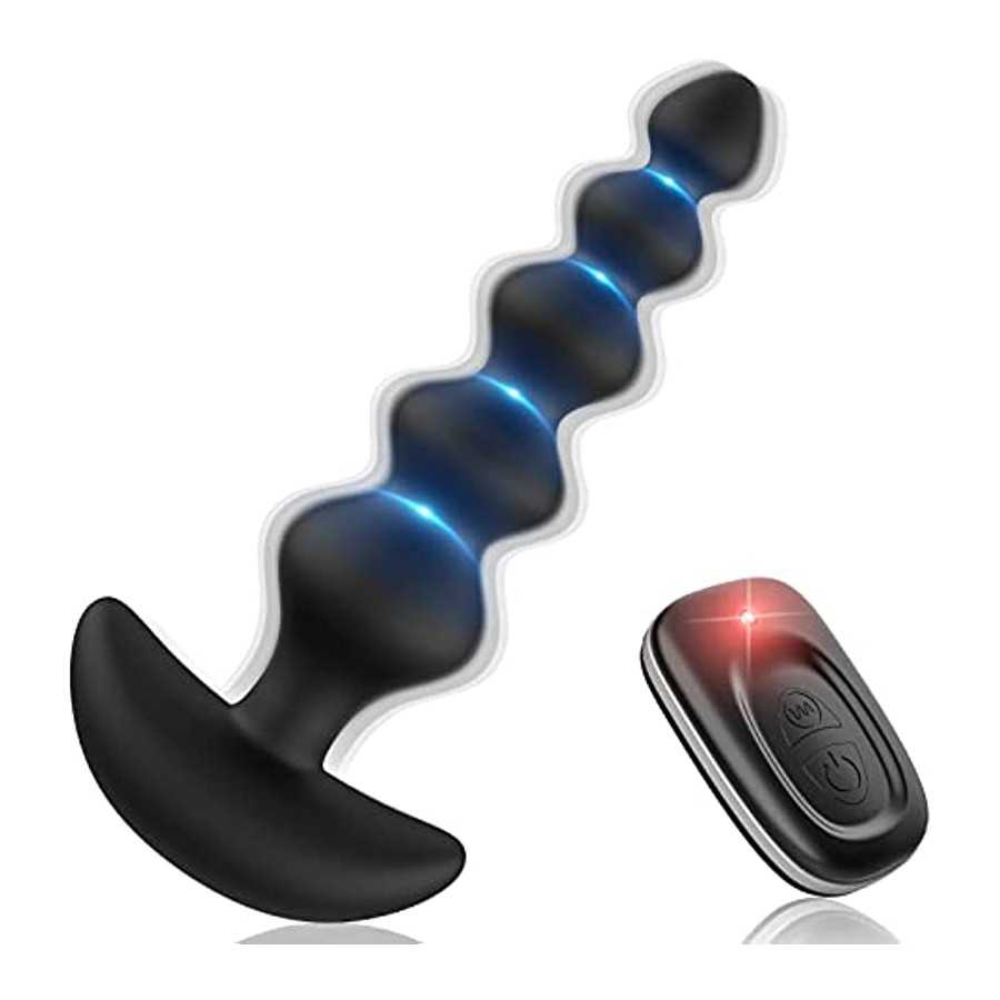 Vibrating Anal Plug, Dovelo Prostate Massager Anal Strong Vibrator 16 Vibration Modes Anal Sex Toy with Remote Control, Vibratin