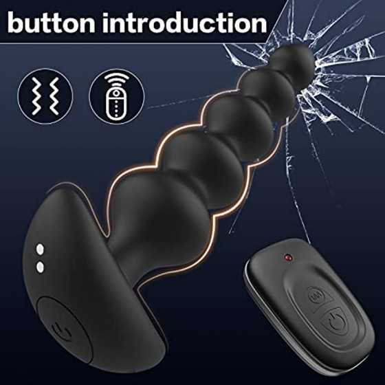 Vibrating Anal Plug, Dovelo Prostate Massager Anal Strong Vibrator 16 Vibration Modes Anal Sex Toy with Remote Control, Vibratin