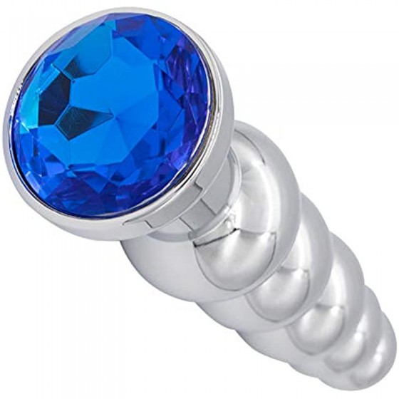 Anal Plug Gem Anal Beads - 5 Beads Metal Butt Plug Pleasure Wand Anal Sex Toys for Men and Women Romi