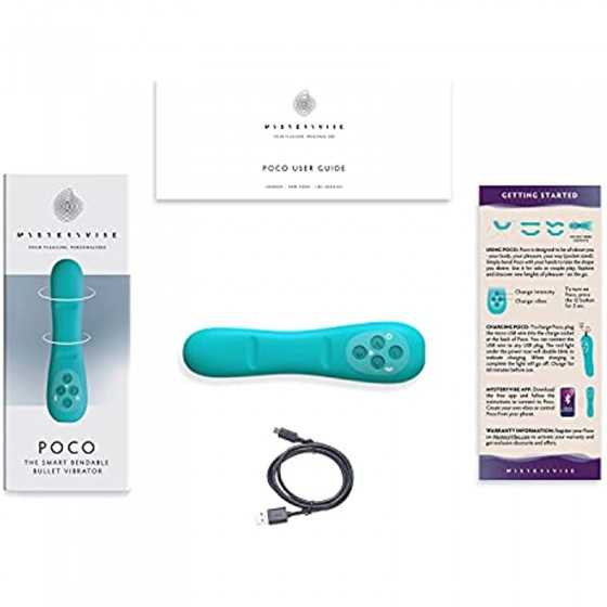 MysteryVibe Poco, The Targeted G-Spot Vibrator That Fits in Your Palm, Bendable Stimulator, 8 Preset Vibes, 16 Intensities, Part