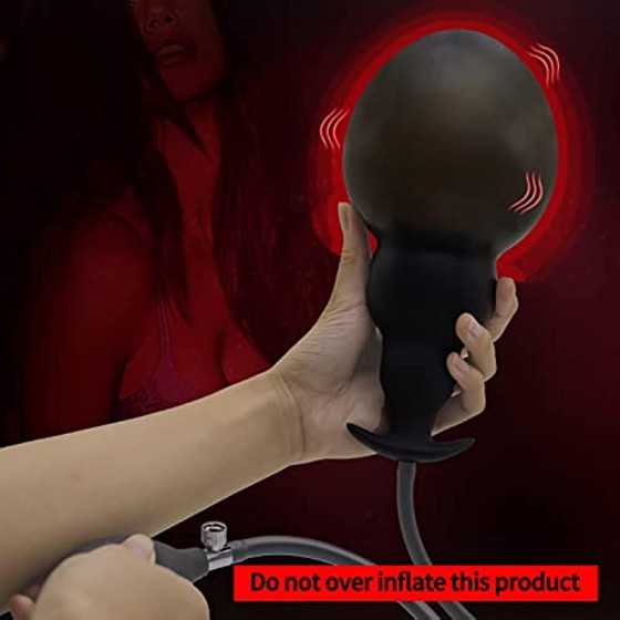 Silicone Expand Inflatable Anal Plug,Body-Safe Medical Grade Waterproof Butt Sex Toy, Anal Plug Sex Toy, Stretch Anal with Quick