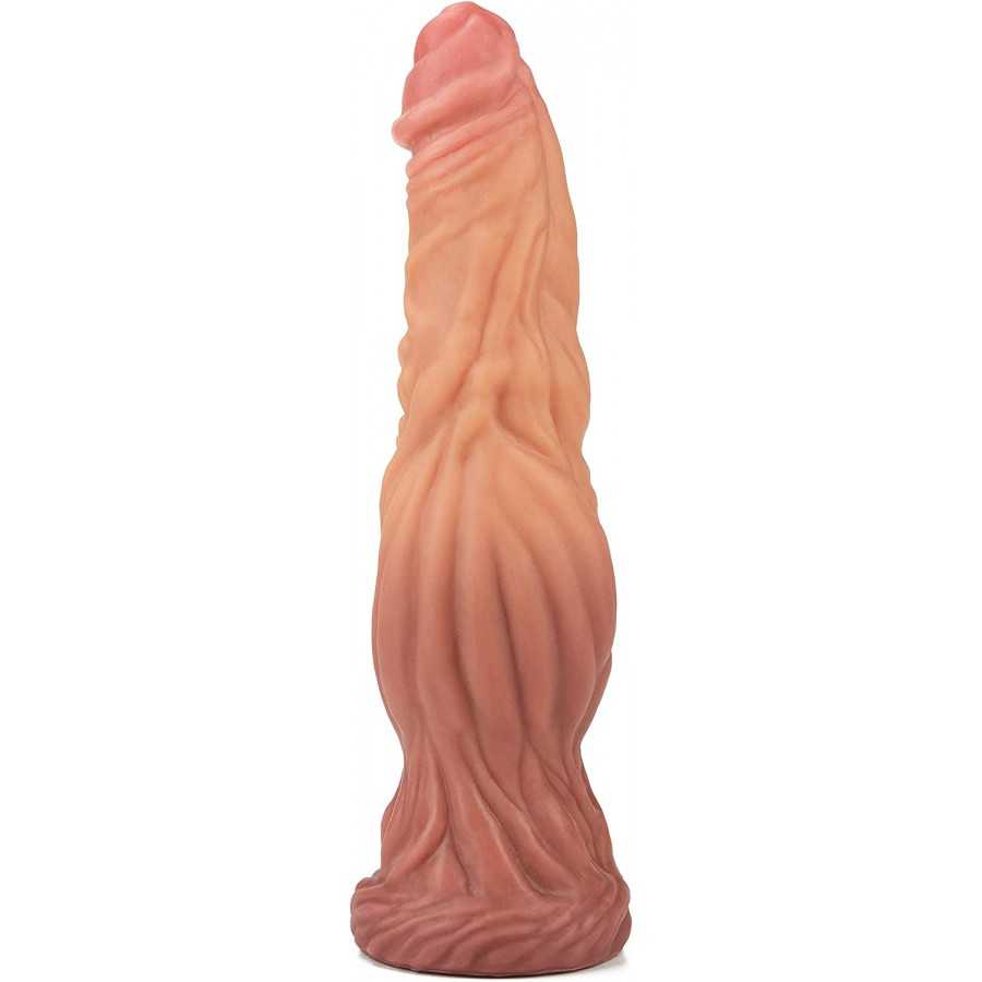9.5" Large Butt Plug Anal Toy Anal Plugs Handmade Silicone Realistic Dildo Wolf Dildo with Dual Density Realistic Huge Suction C