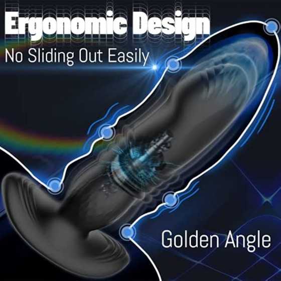 Thrusting Anal Vibrator Butt Plug with APP & Remote Control, Vibrating Anal Plug Prostate Massager with 9 Thrusting & Vibration 