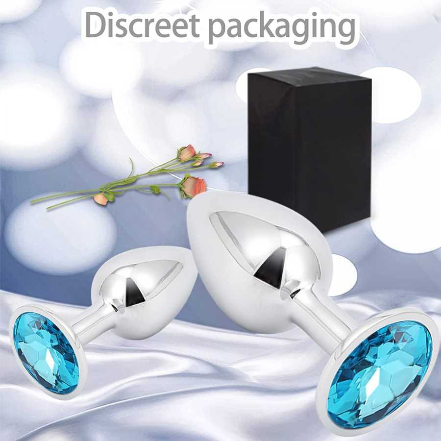 Stainless Steel Anal Plug Butt Toys Luxury Jewelry Design Fetish Anal Sex Trainer Expanding Butt Plugs S&M Adult Gay Woman Man S