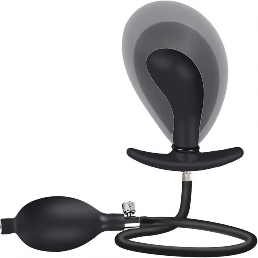 Inflatable Silicone Anal Plug for Women Men Couples, Separable Inflated Butt Plug for Outside Wear, Swelling Anal Toys for Anus 