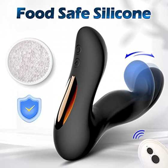 Prostate Massager Anal Vibrator Adult Sex Toys for Men Women with Remote Control & APP Anal Butt Plug Quiet Wiggling,Pulsating 9