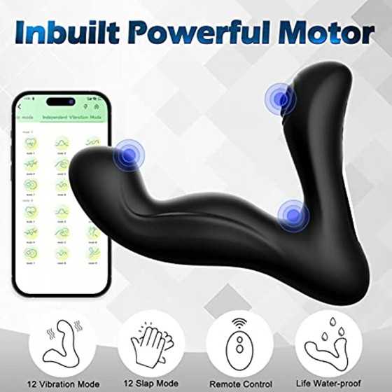Prostate Massager Anal Vibrator Adult Sex Toys for Men Women with Remote Control & APP Anal Butt Plug Quiet Wiggling,Pulsating 9