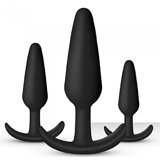 Cone Silicone Training Kit, DINGUS Three Different Sizes Silicone Cone Plug Training kit, Beginner to Advanced User Horn Base, Long-Term wear Comfort