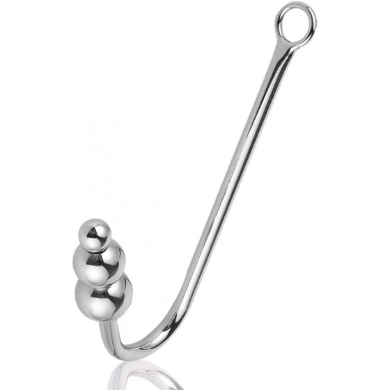  Stainless Steel Anal Hook, Buttplug Hook with 3 Interchangeable Heart Balls Anal Sex Toys for Couple Gay Lesbian