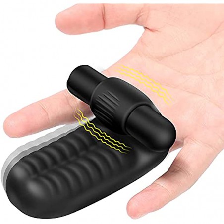 G Spot Finger Vibrator with Bullet, Adult Toys with 10 Modes Powerful Vibration Stimulator Nipples, Sex Toy for Female or Couple