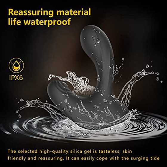 Automatic Inflatable Anal Vibrator with self-inflatable prostate massager, two-headed massage vibration and flapping, inflatable