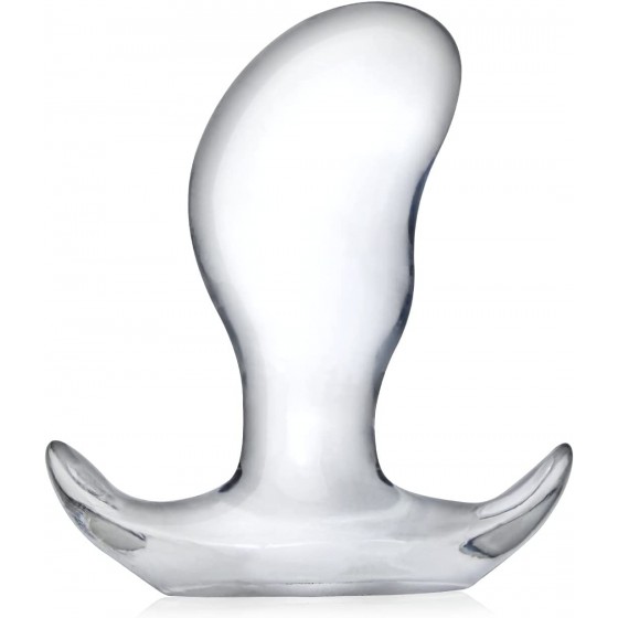 Soft Anal Plugs with Safety Base, Transparent Flexible Butt Plug Prostate Massage G-spot Stimulation Trainer with Round Unique Top Design Sex Toys for Beginners Advanced Users Masturbation (XL)