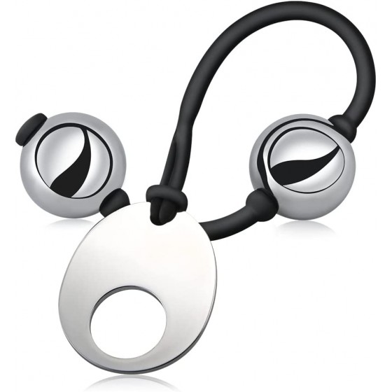 Anal Beads Anal Butt Plug with Stainless Steel Balls and Safe O Pull Ring Silicone Strap Anal Chain Anal Plug for Men Women G Spot Prostate Massager Anal Trainer Pleasure Balls Anal Sex Toy