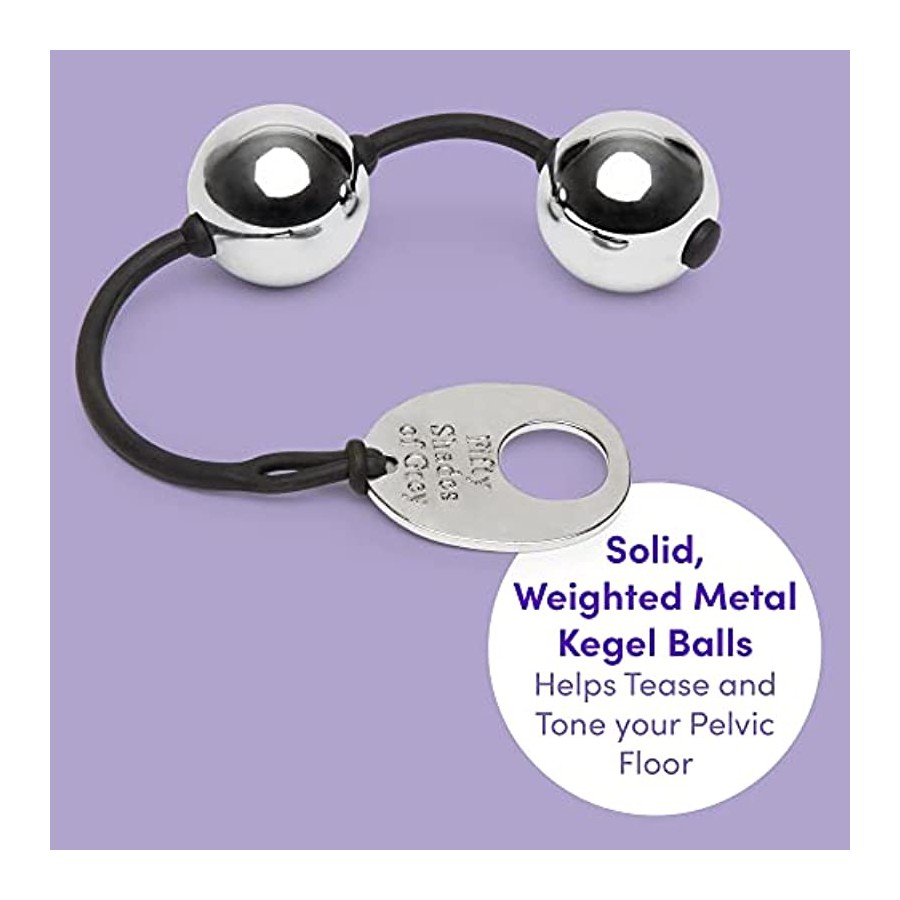 Fifty Shades of Grey Inner Goddess Silver Pleasure Balls - Exercise Kegel Balls for Women - 221g