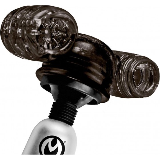 Master Series Thunder Stroke 2 in 1  Masturbation Attachment, Black