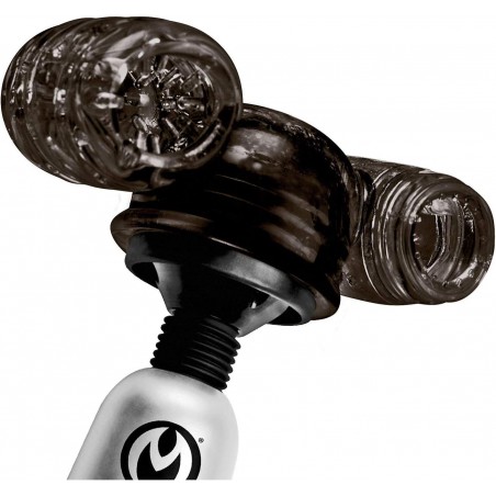 Master Series Thunder Stroke 2 in 1  Masturbation Attachment, Black