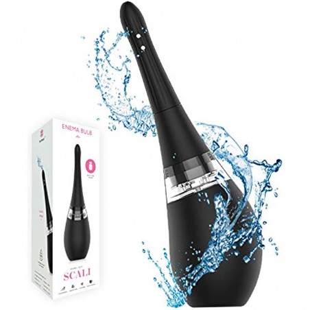 Anal Douche, Electric Automatic Enema Anel Bulb Silicone Toy Anal Cleaner for Male/Female/Man/Women/Gay/Private, Enimas Reusable Bottles