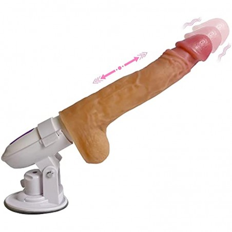 Sumeber Sex Machine Thrusting Realistic Dildo for Women with 8 Vibrating & 8 Thrusting Modes for G Spot Clitoral Anal Stimulatio